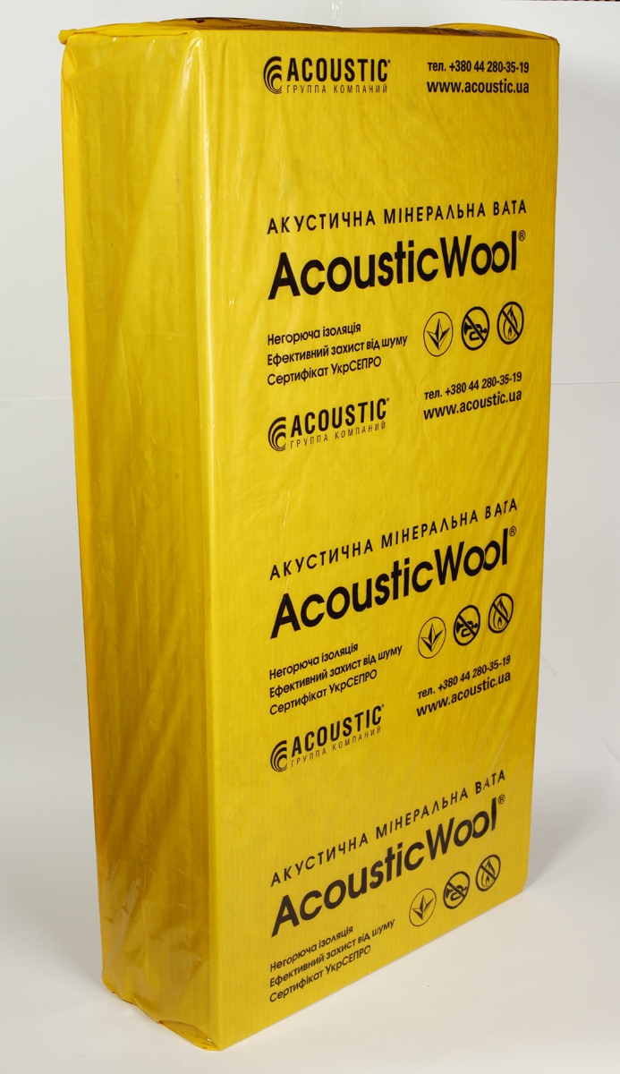 Акустическая минеральная вата AcousticWool Sonet (1000х600х50мм/6.0м² ...