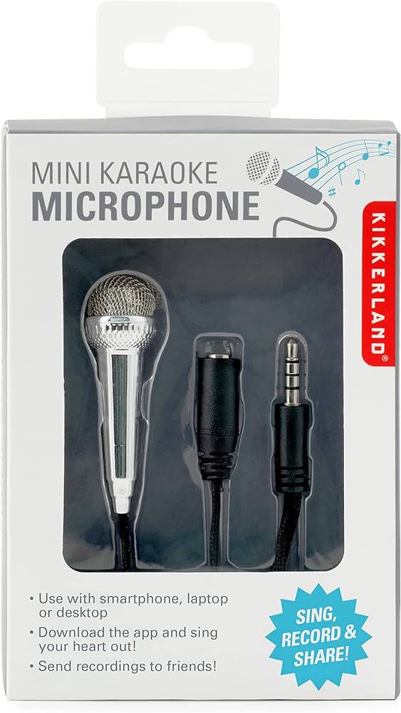 Мини-микрофон Kikkerland Mini Karaoke Microphone Silver (US133-EU ...