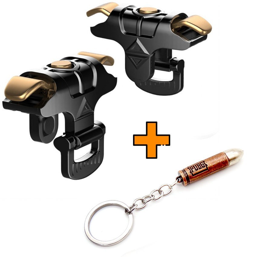 

Игровые контроллеры Marpiel Gold Bull (геймпад триггеры курки для смартфона для PUBG) + брелок патрон 9 mm