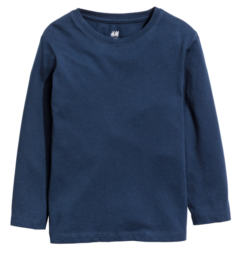 

Футболка с длинными рукавами H&M 0199019030 122-128 СМ Темно-синий 62602