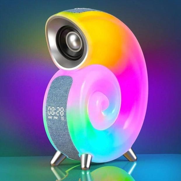 Портативная смарт-колонка ночник часы G-Smart RGB G70 5W Snail Conch ...