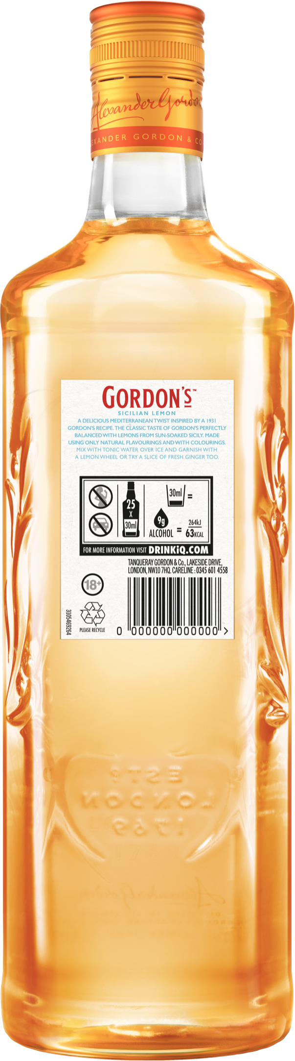 Алкогольний напій на основі джину Gordon's Mediterranean Orange 0.7 л 37.5% (5000289933490) — фото 2