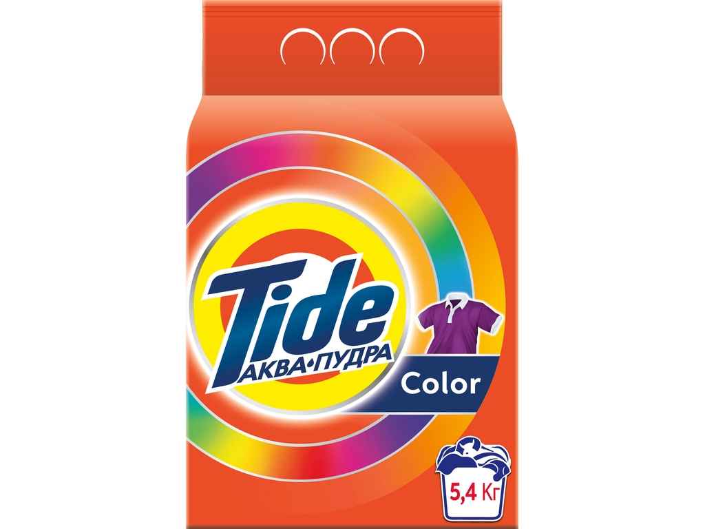 Пральний порошок TIDE 5,4кг авт Аква-Пудра Колор – фото, отзывы ...