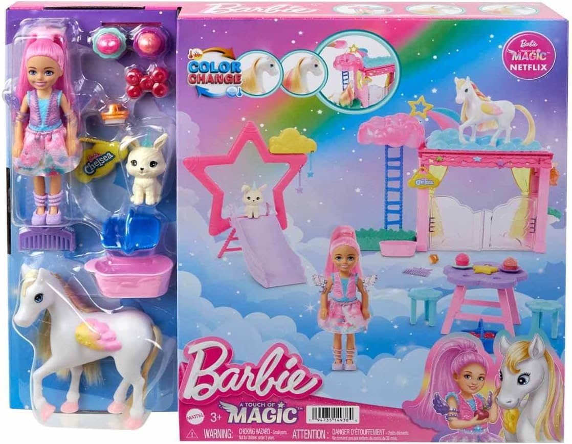 Игровой набор Барби Кукла Челси и Пегас Прикосновение магии Barbie A Touch  of Magic Chelsea & Pegasus (HNT67) – фото, отзывы, характеристики в  интернет-магазине ROZETKA от продавца: Вuy here | Купить в