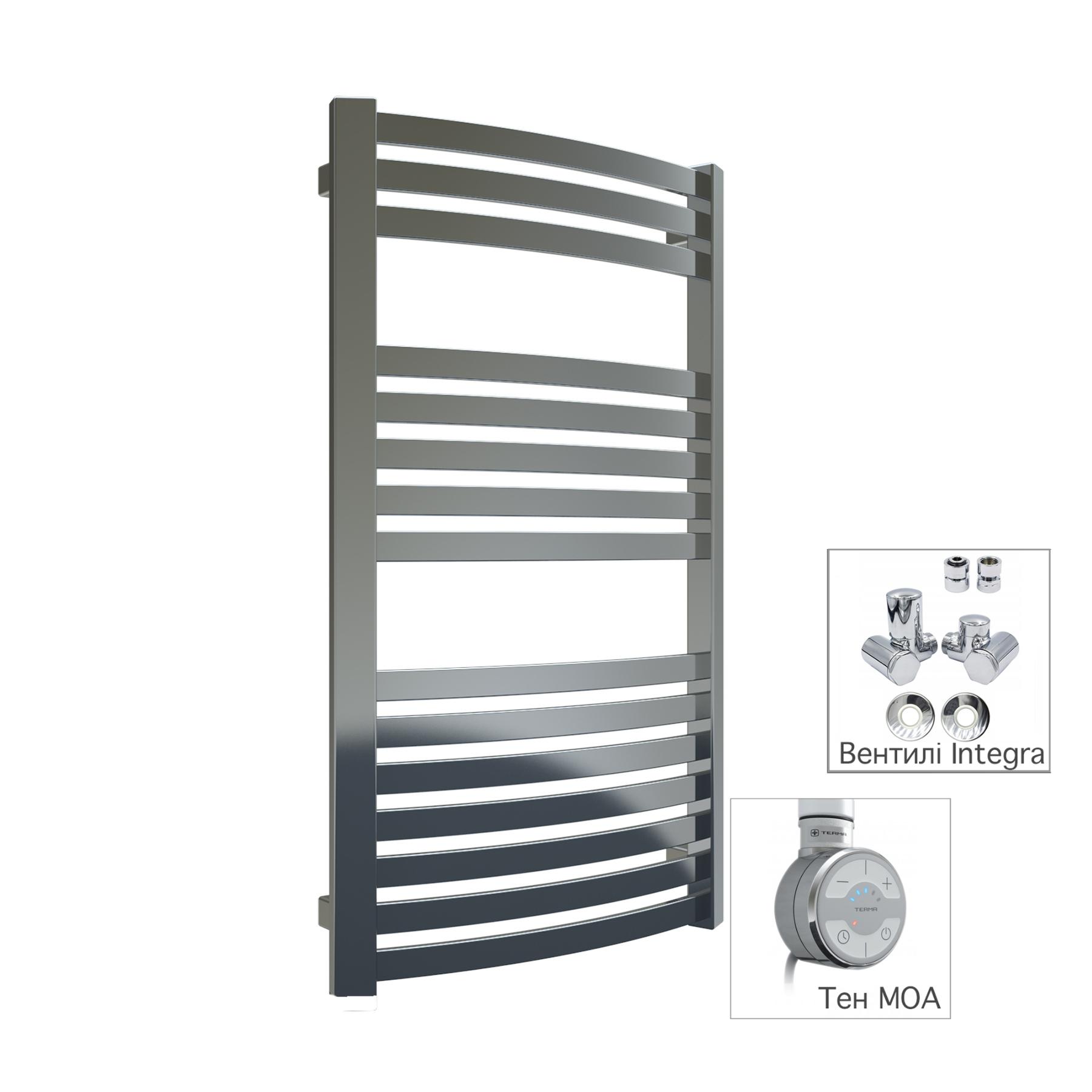 Полотенцесушитель комбинированный Terma DEXTER 860x500 Chrome, тен MOA ...