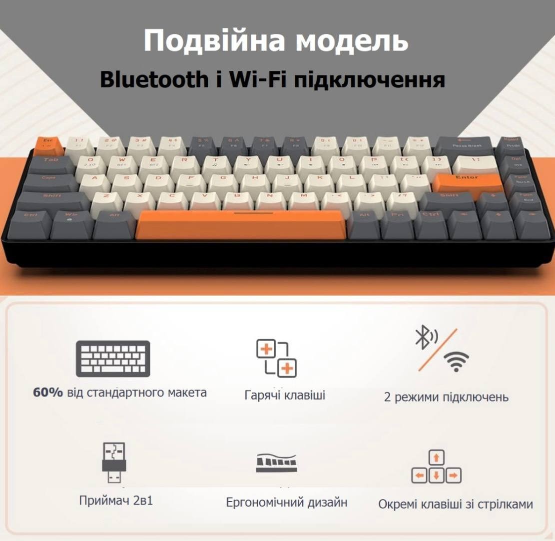 Клавиатура ZIYOULANG K68 механическая, 68 клавиш, 60% от стандартного  макета,беспроводная – фото, отзывы, характеристики в интернет-магазине  ROZETKA от продавца: Tshopps | Купить в Украине: Киеве, Харькове, Днепре,  Одессе, Запорожье, Львове