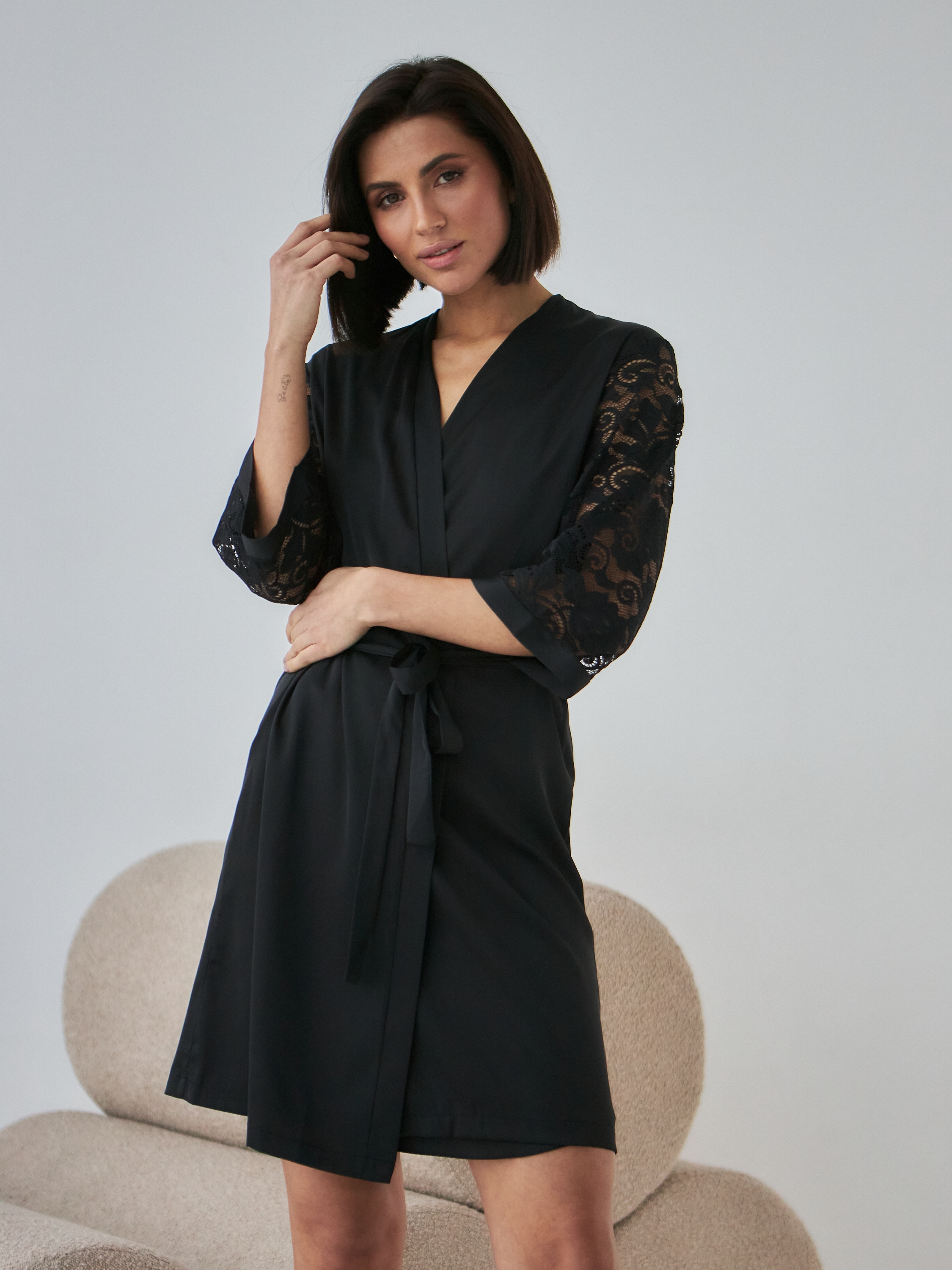 Акція на Халат жіночий BARWA garments 0337 S Чорний від Rozetka