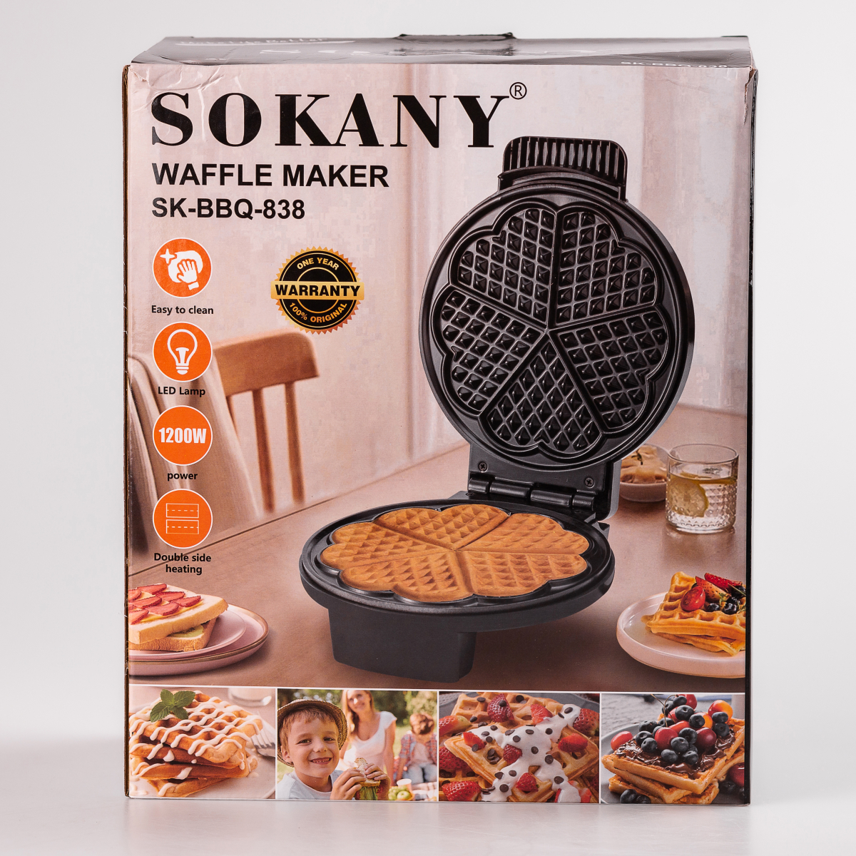 Вафельница для толстых вафель Sokany SK-BBQ-832 с антипригарным покрытием,  сталь – фото, отзывы, характеристики в интернет-магазине ROZETKA от  продавца: Sausage House | Купить в Украине: Киеве, Харькове, Днепре,  Одессе, Запорожье, Львове