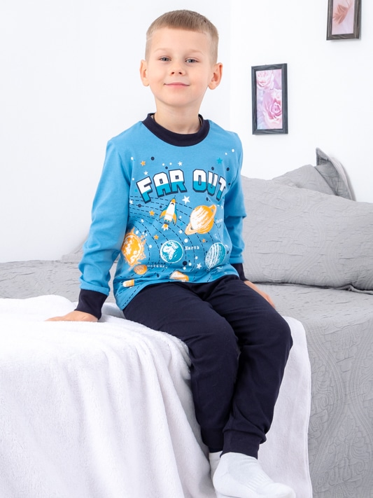 Акція на Дитяча піжама для хлопчика Носи своє 6076-001-33-6 116 см Галактика (блакитна лазур) (p-13298-148016) від Rozetka
