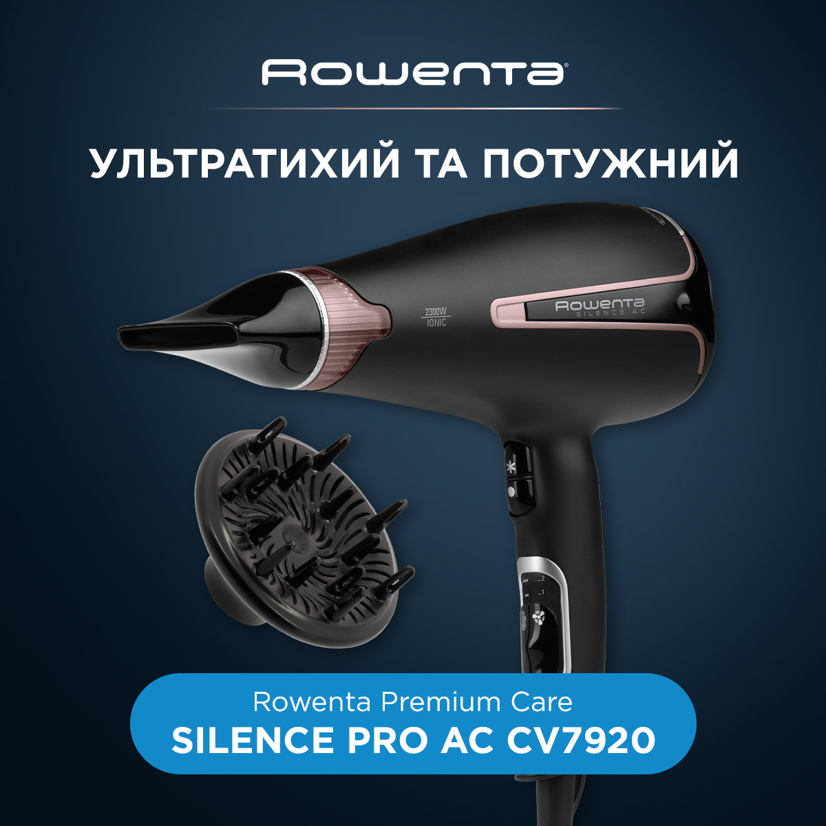 Secador Rowenta CV 7920, premium care silence, 2300w