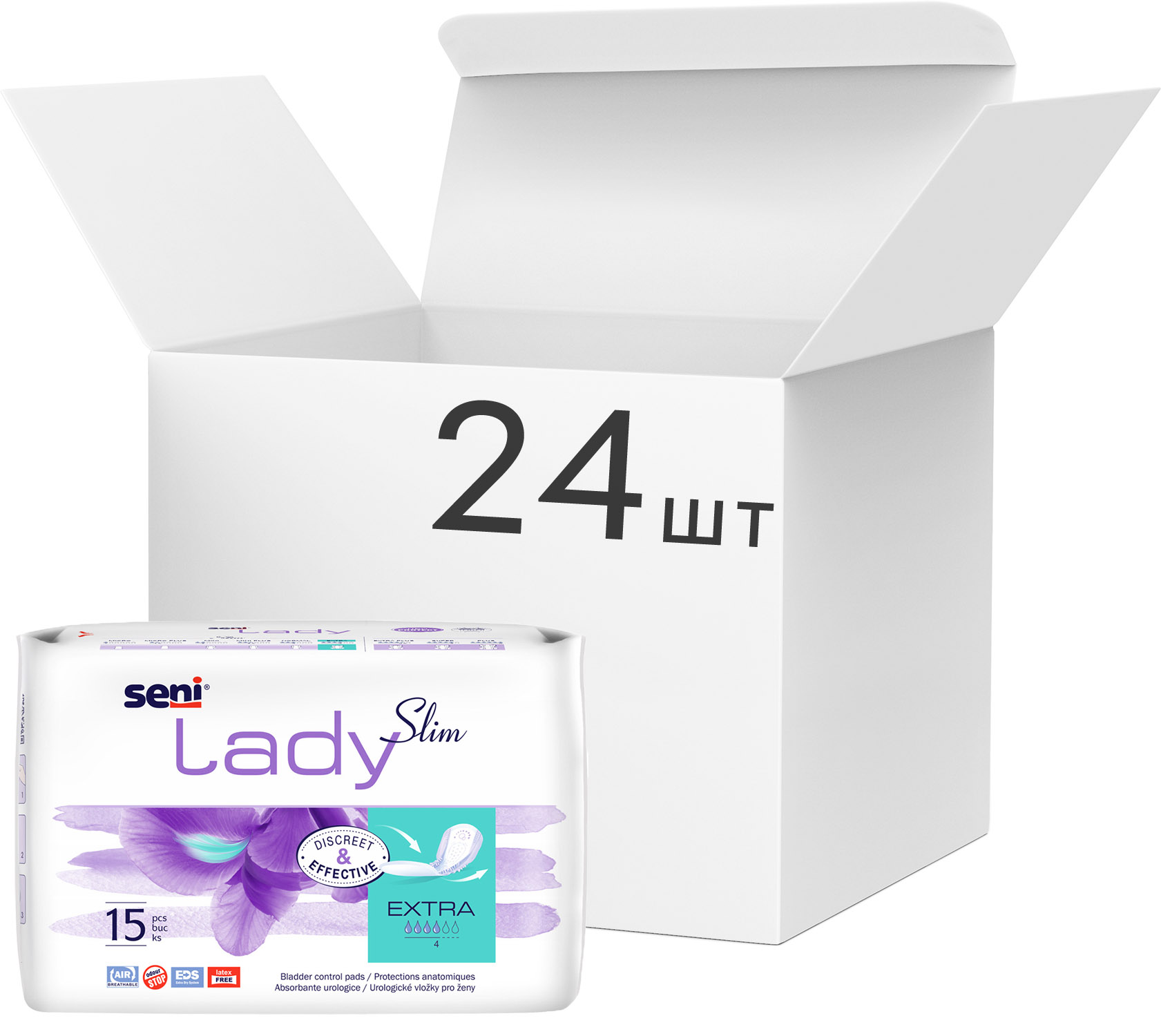 Упаковка прокладок урологических Seni Lady Slim Extra 15 шт x 24 ...