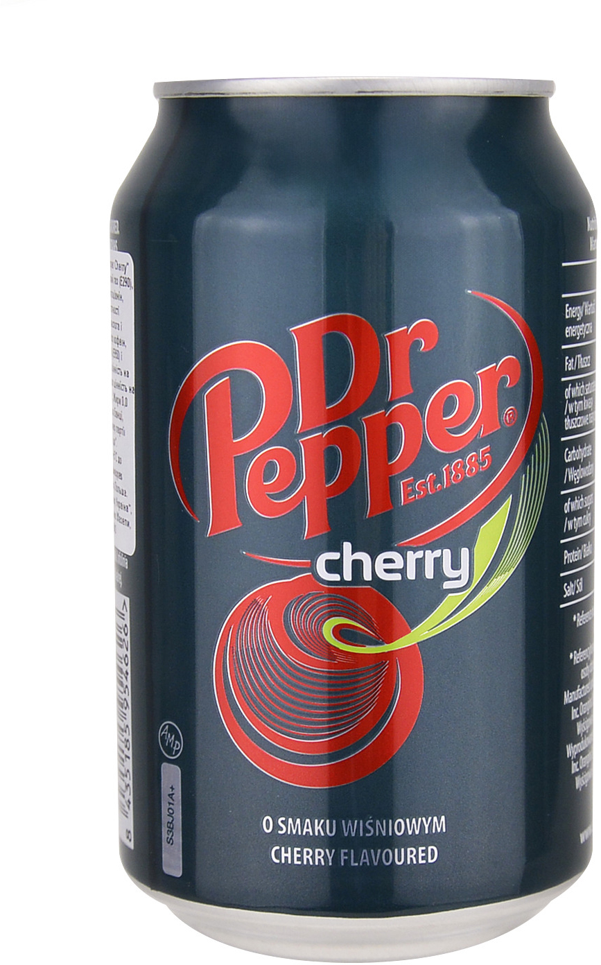 Упаковка безалкогольного напитка Dr Pepper Cherry 0.33 л х 24 банки  (8435185954596)