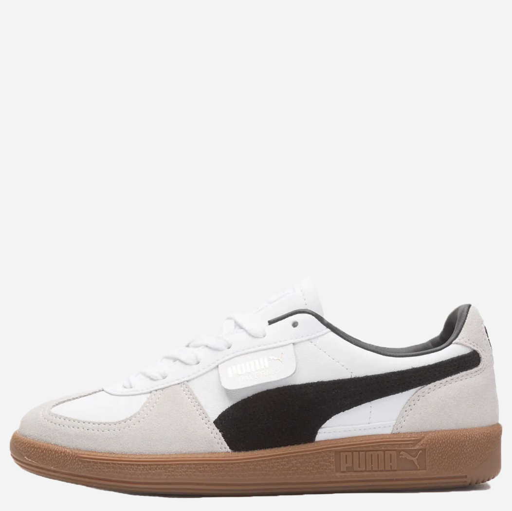 Акція на Жіночі кеди низькі Puma Palermo Leather 39646401 38 Сірі від Rozetka