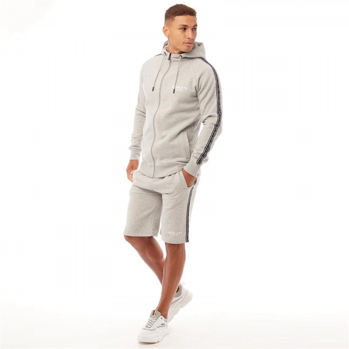 

Толстовка Henleys Portland Taped Zip Through Grey Grey Marl, XL (50)
