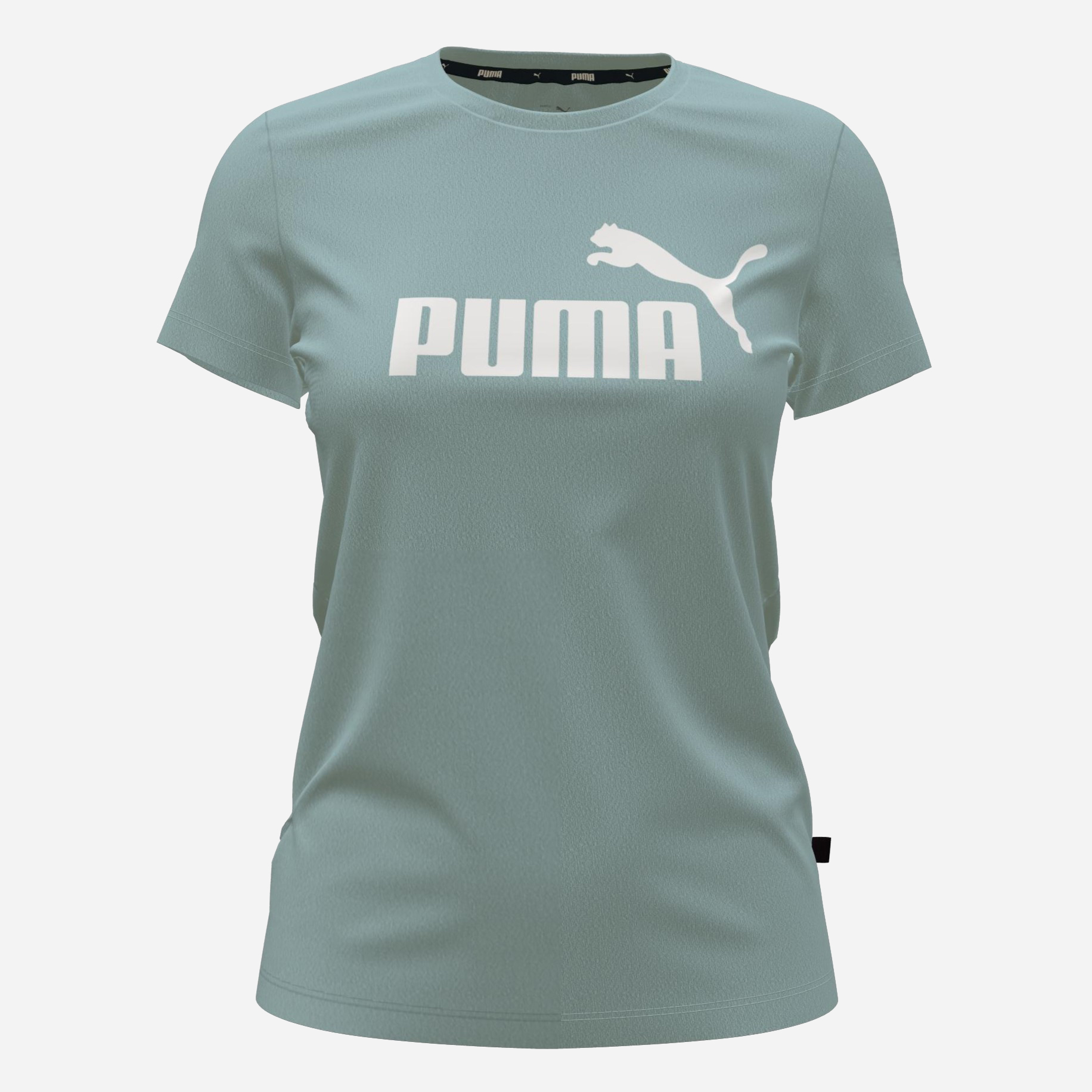 Акція на Футболка жіноча Puma Ess Logo Tee (S) Turquoise Surf 586775-25 L Бірюзова від Rozetka