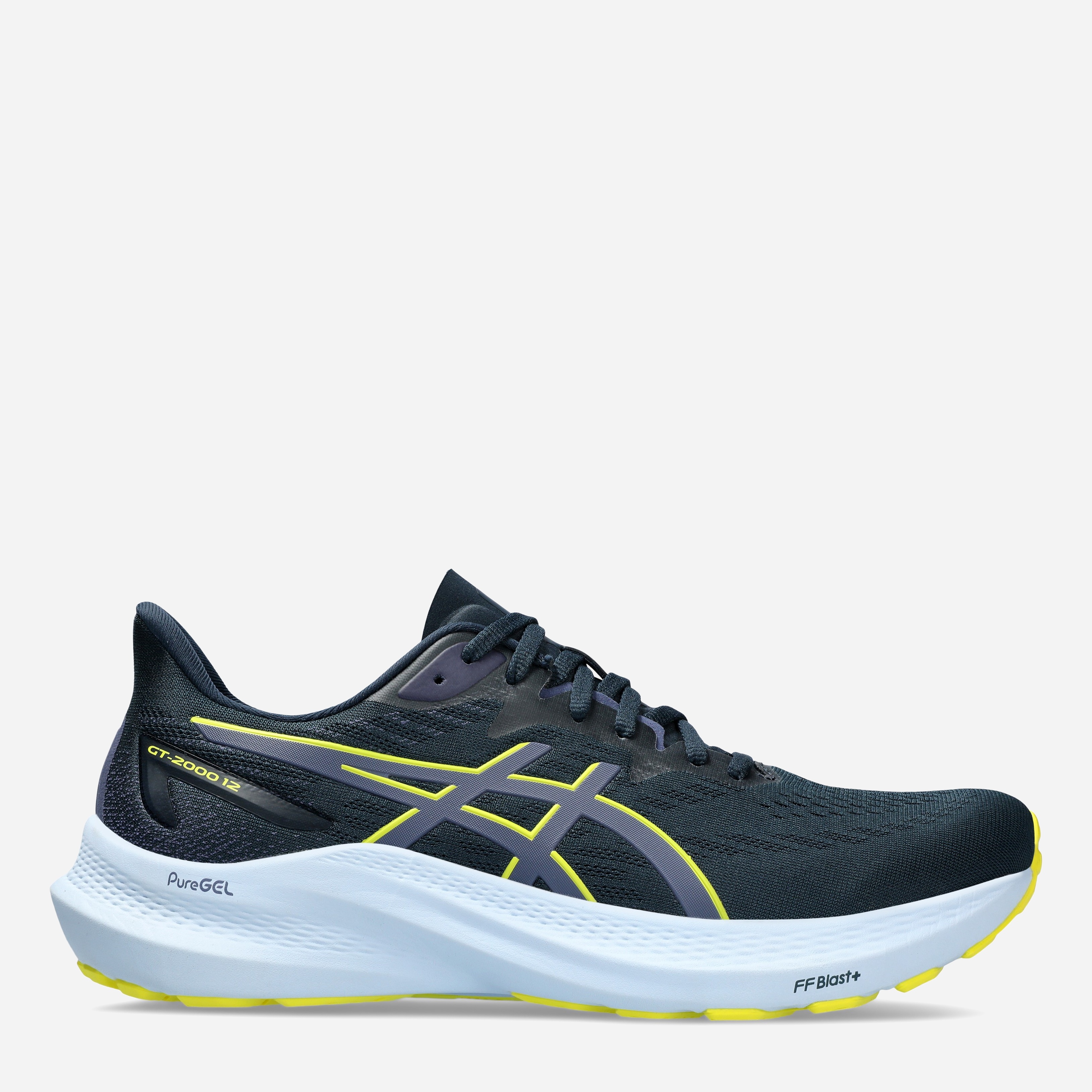 Акція на Чоловічі кросівки для бігу ASICS Gt-2000 12 1011B691-403 41.5 (8US) 26 см Темно-синій/Жовтий від Rozetka