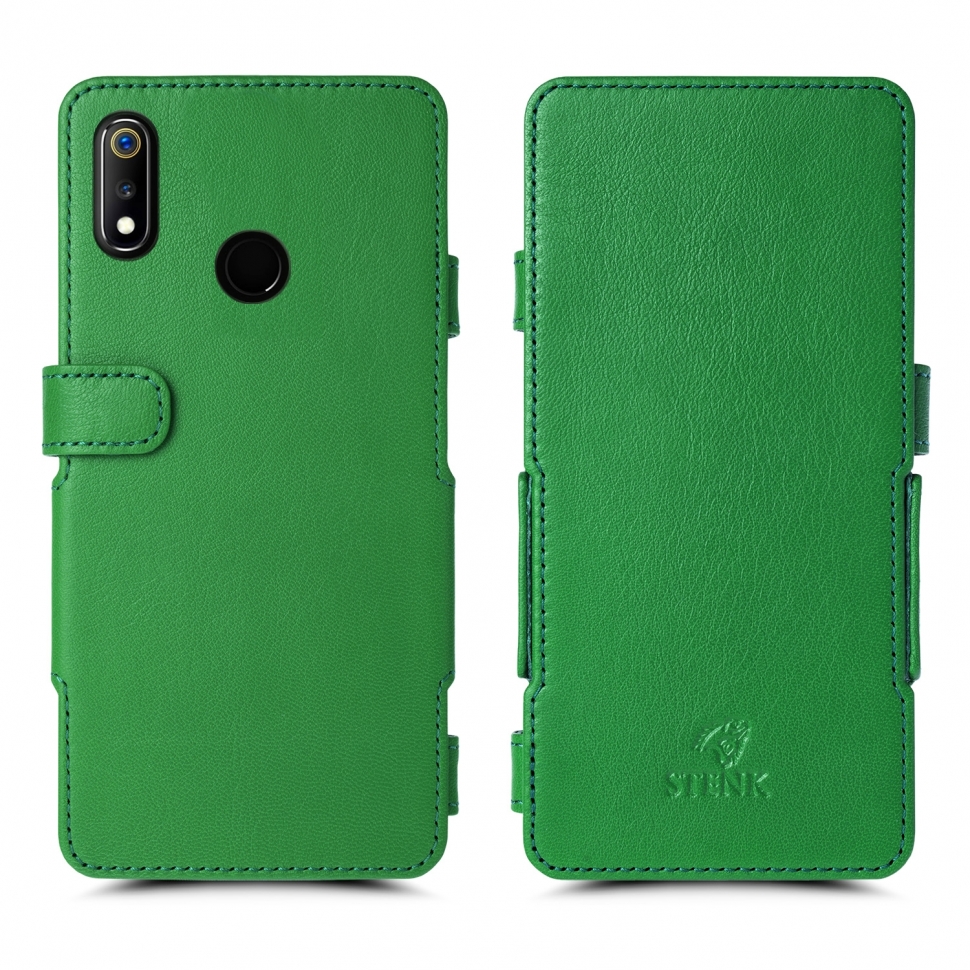 

Чехол книжка Stenk Prime для Realme 3 Зелёный