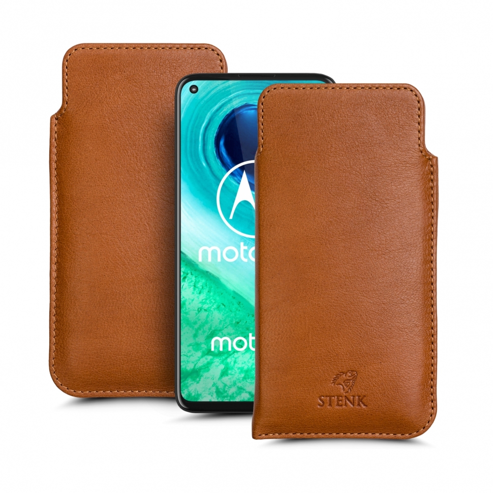 

Футляр Stenk Elegance для Motorola Moto G8 Camel