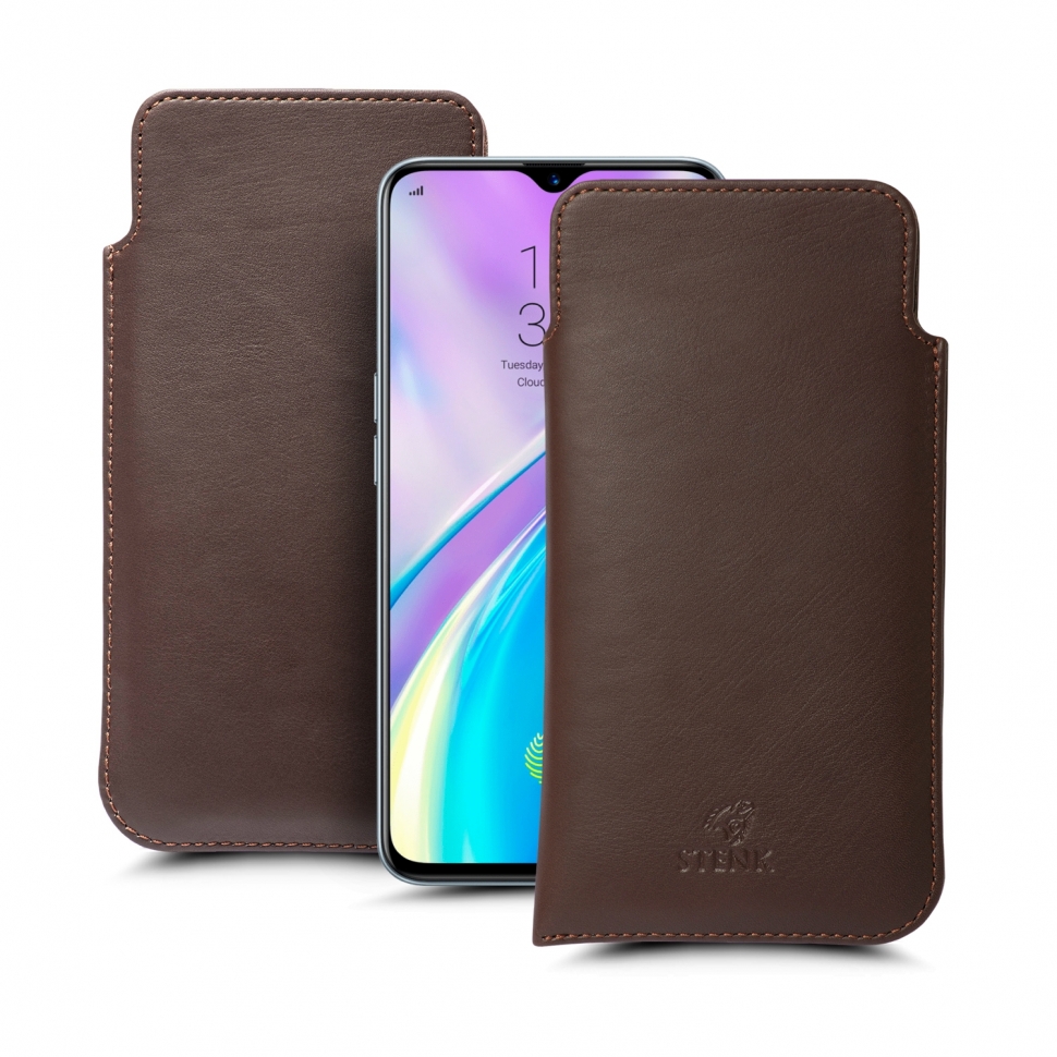 

Футляр Stenk Elegance для Realme X2 Коричневый