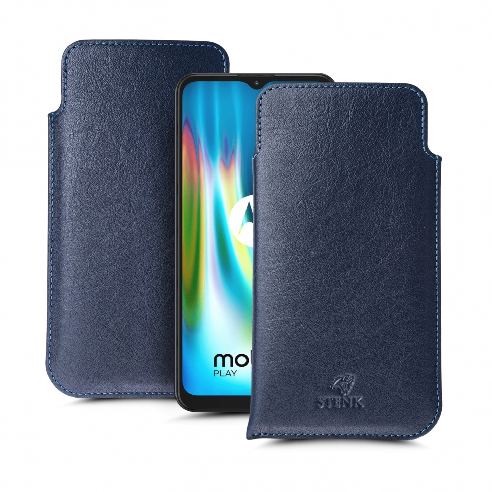 

Футляр Stenk Elegance для Motorola Moto G9 Play Синий