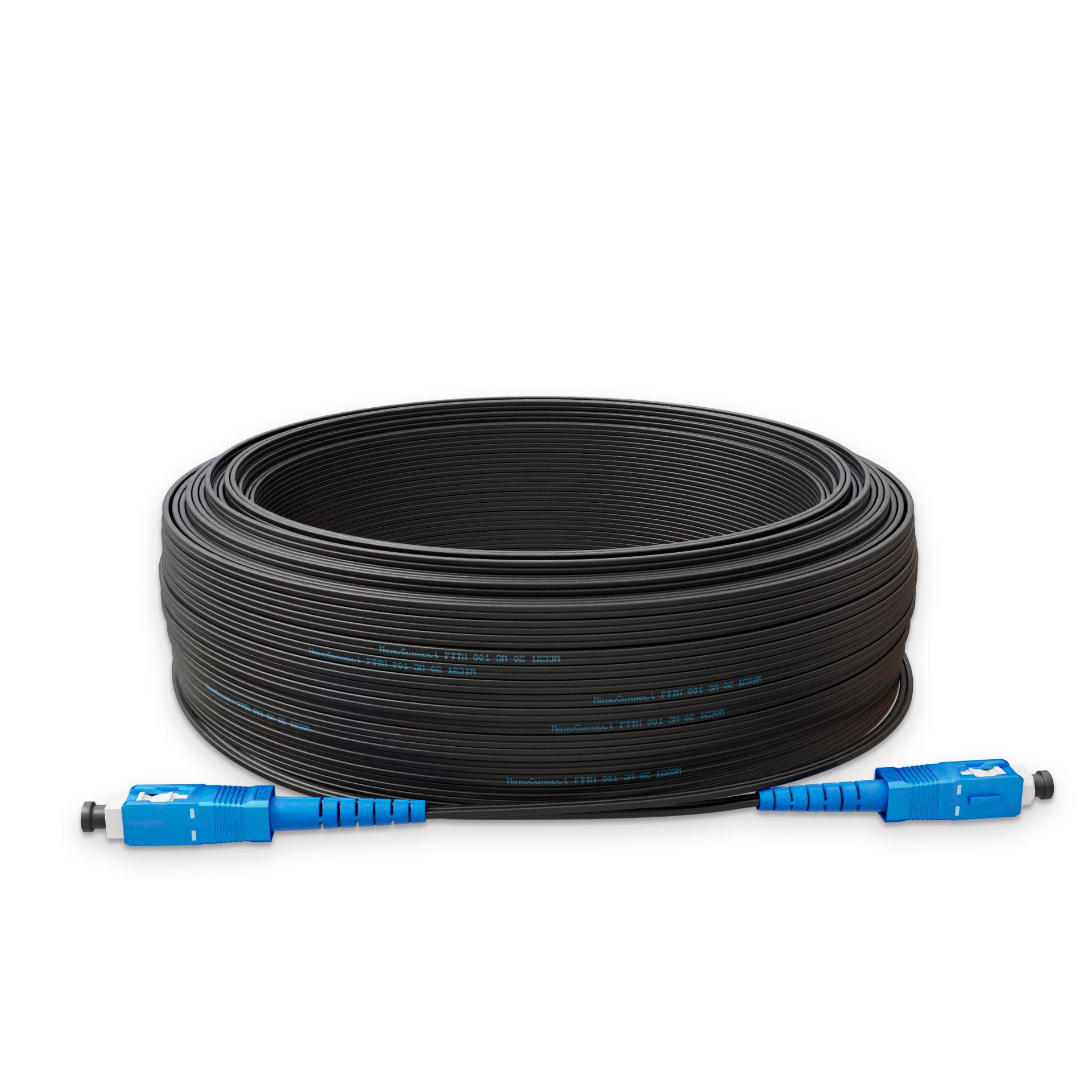 Патч-корд оптический NanoConnect FTTH SC/UPC-SC/UPC Черный LSZH