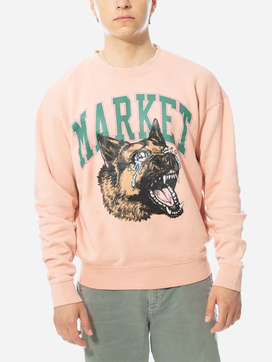 Акція на Світшот чоловічий Market Beware Crying Crewneck Sweatshirt "Blush" 396000919-1232 L Рожевий від Rozetka