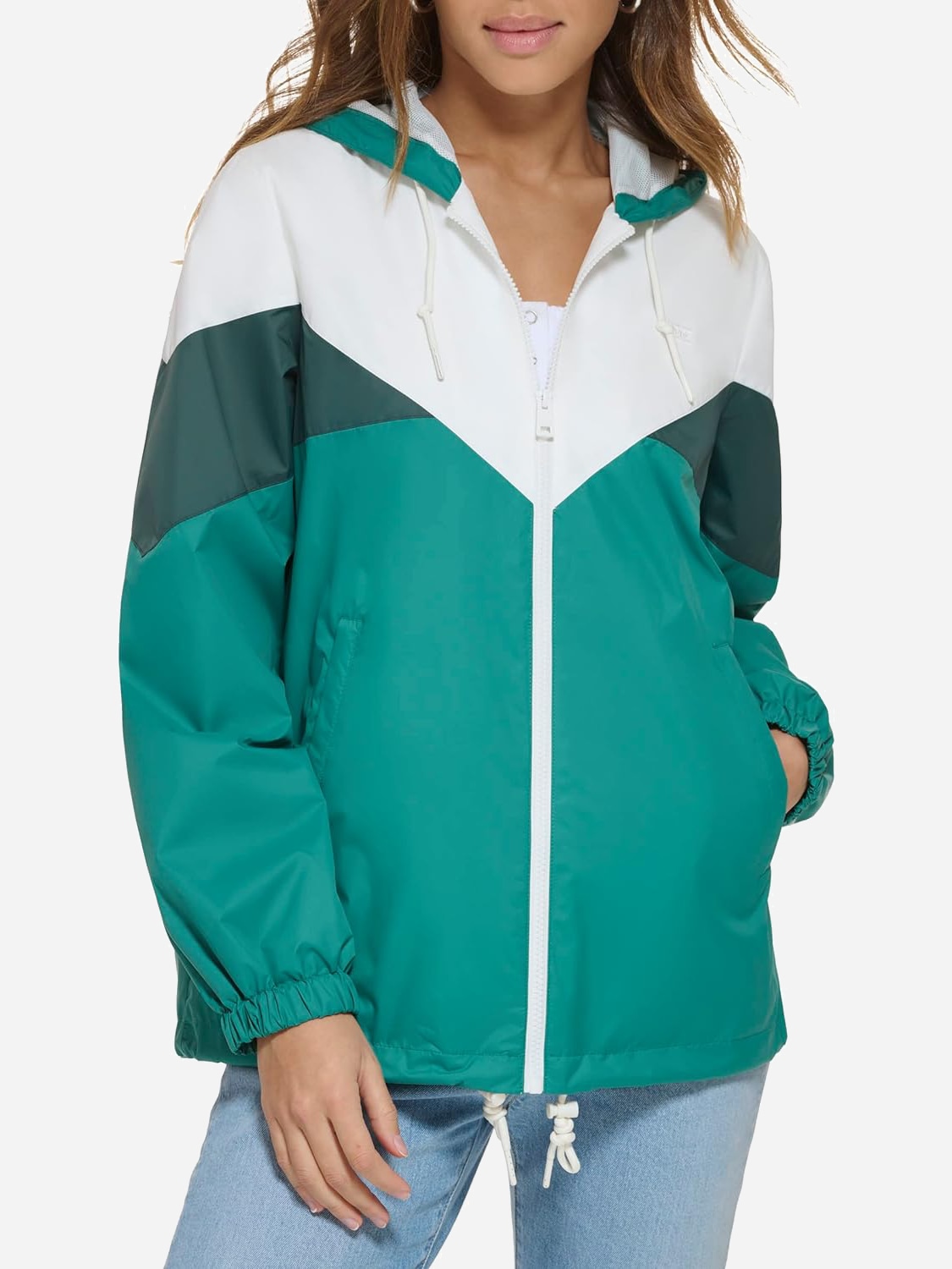 Ветровка с капюшоном женская Levi's 604433805 XS Зеленая (1159798362 ...