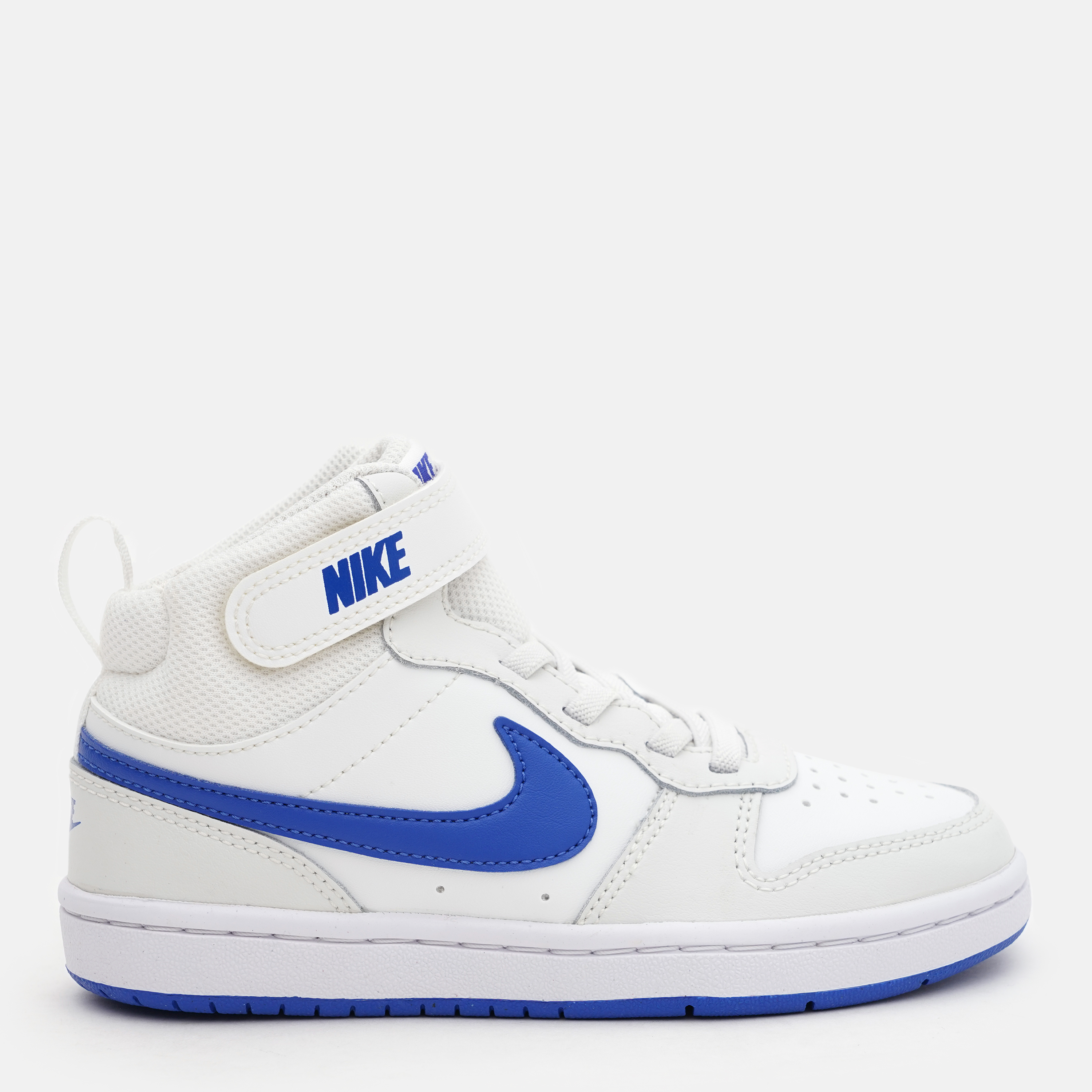 Акція на Дитячі шкіряні черевики для хлопчика Nike Court Borough Mid 2 (Gd) CD7782-113 30 (12.5C) Білі від Rozetka