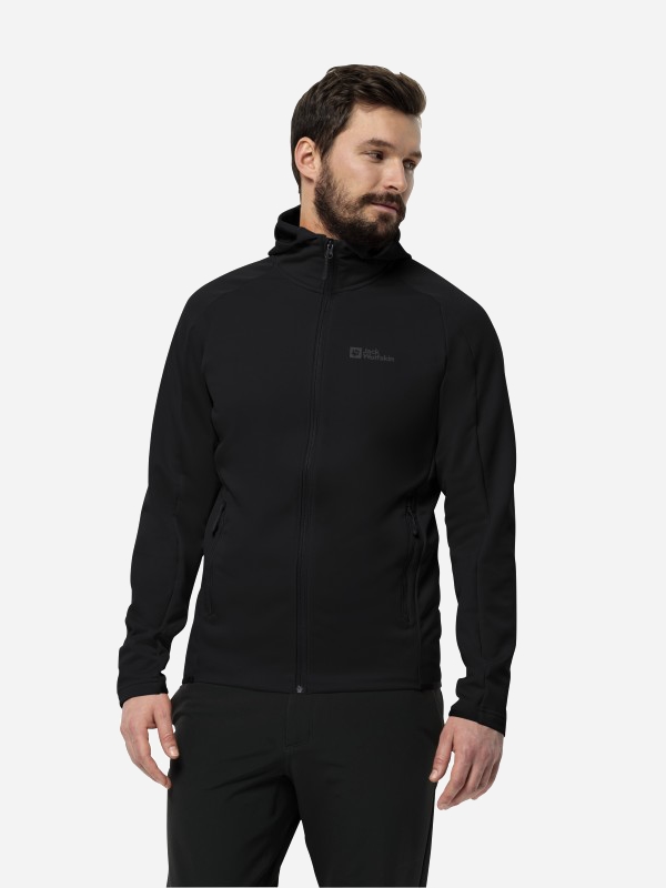 Спортивная кофта флисовая мужская Jack Wolfskin Alpgrat Hooded Fz M ...