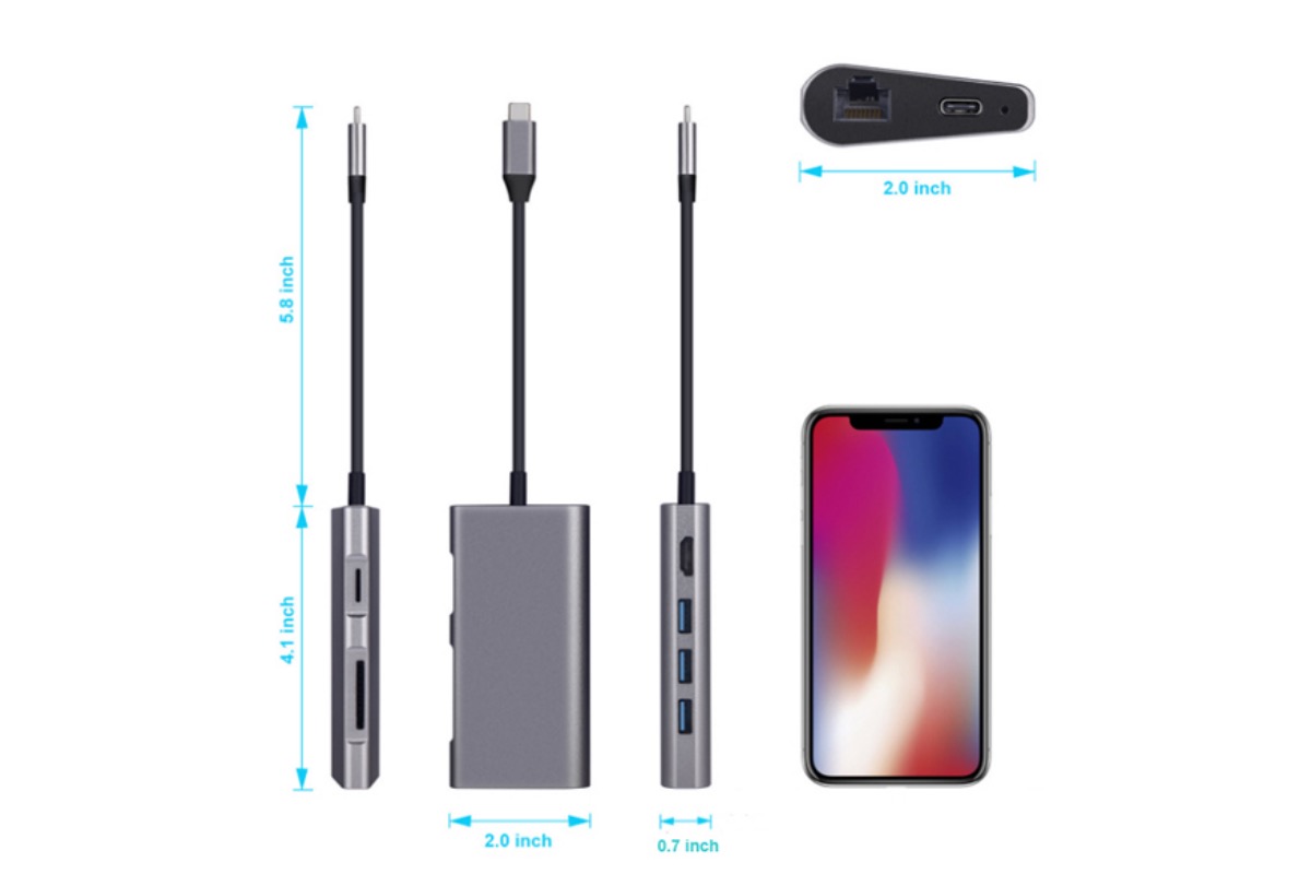 Usb Hub Type C на HDMI 3 x USB 3.0 Ethernet LAN RJ 45 USB USB C Charging  переходник адаптер Foxconn (A10082) – фото, отзывы, характеристики в  интернет-магазине ROZETKA от продавца: StarLight |