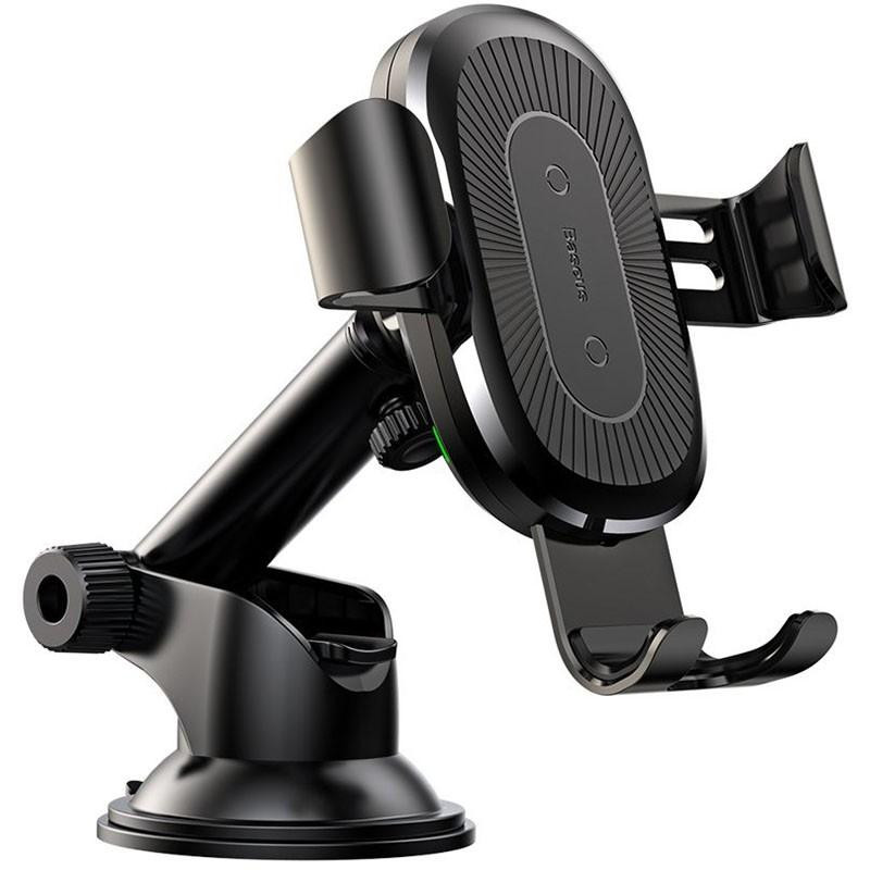 

Держатель для мобильного с БЗУ Baseus Wireless Holder Osculum Type Black