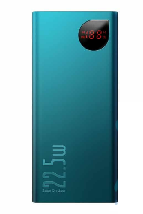 

Внешний аккумулятор Baseus Adaman Metal Digital Display Quick Charge 22.5W 10000mAh - Green (PPIMDA-B06)