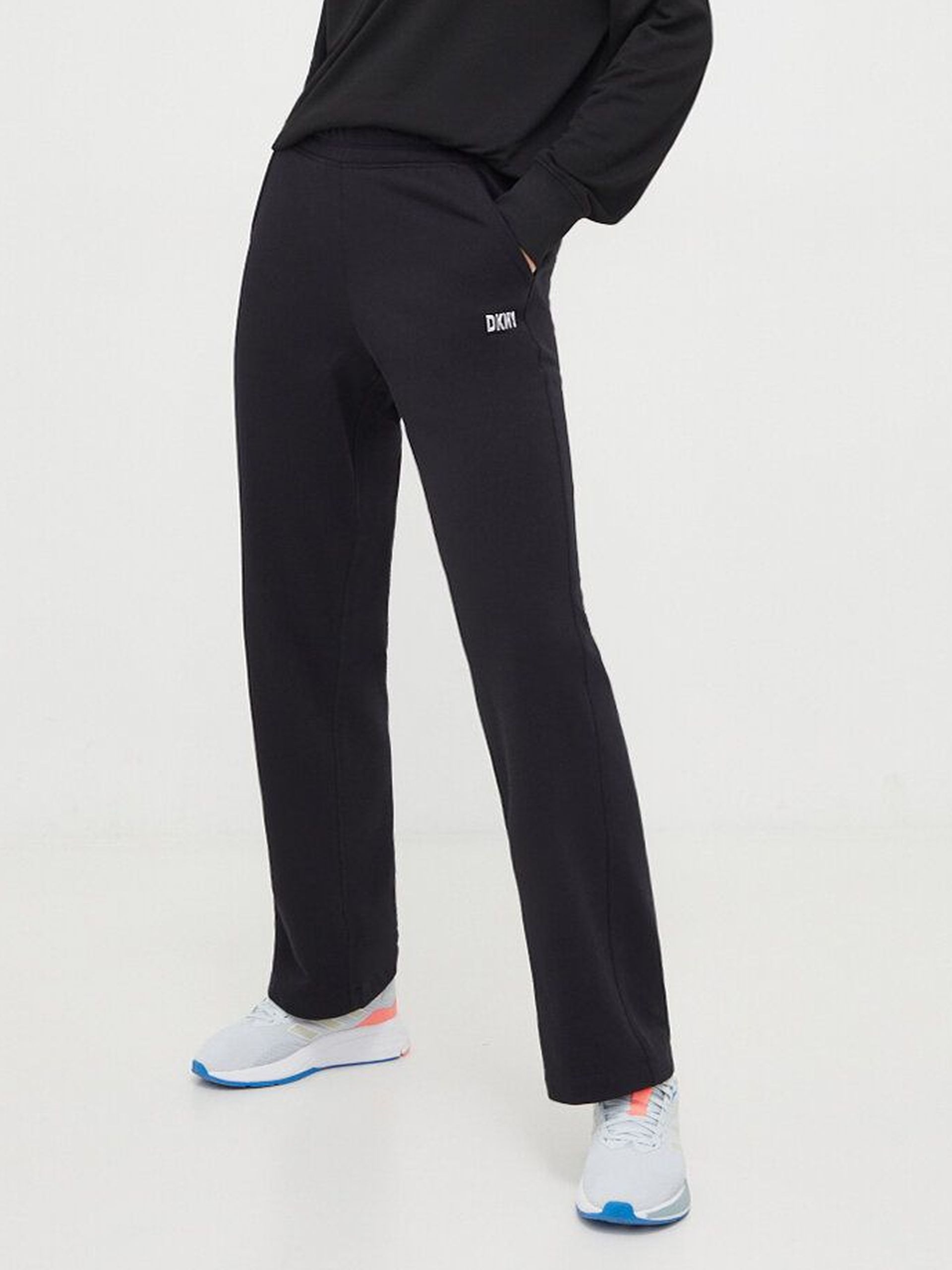 Акція на Спортивні штани жіночі DKNY Metallic Bubble Logo DP3P3406-BSV XS Чорний/Срібний від Rozetka