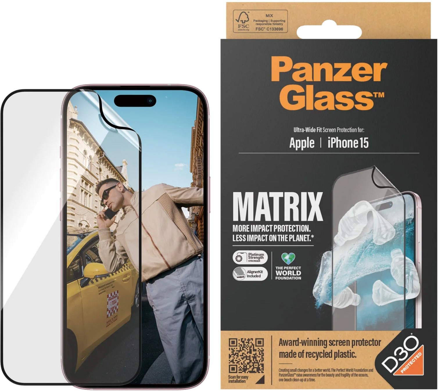 Защитная пленка Panzer Glass Ultra-Wide Fit Matrix для Apple iPhone 15  Black (5711724028175) – фото, отзывы, характеристики в интернет-магазине  ROZETKA | Купить в Украине: Киеве, Харькове, Днепре, Одессе, Запорожье,  Львове