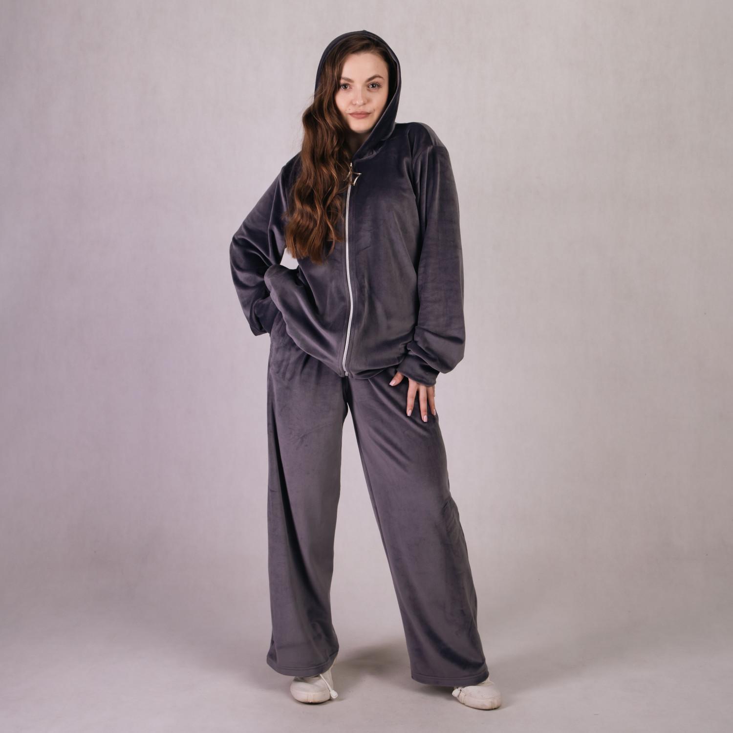 Спортивный костюм женский велюровый Tina TN-2136 46-48 серый от ...
