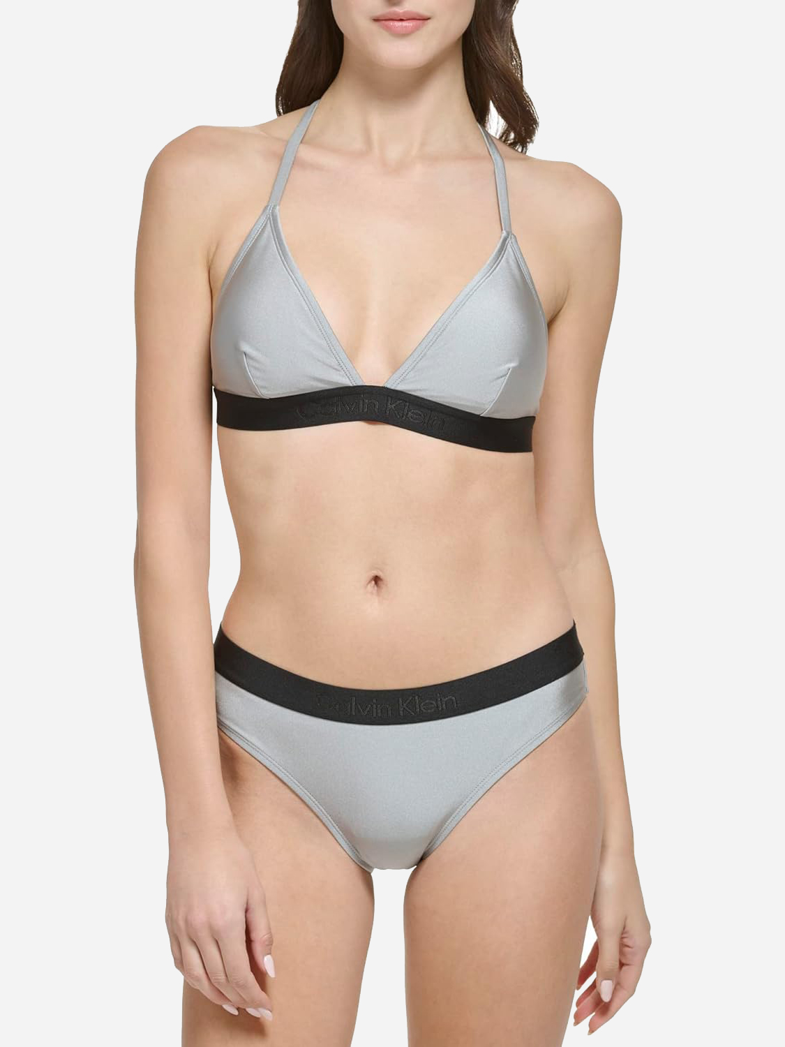 Акція на Роздільний купальник жіночий Calvin Klein Underwear 419503072 M Сірий від Rozetka