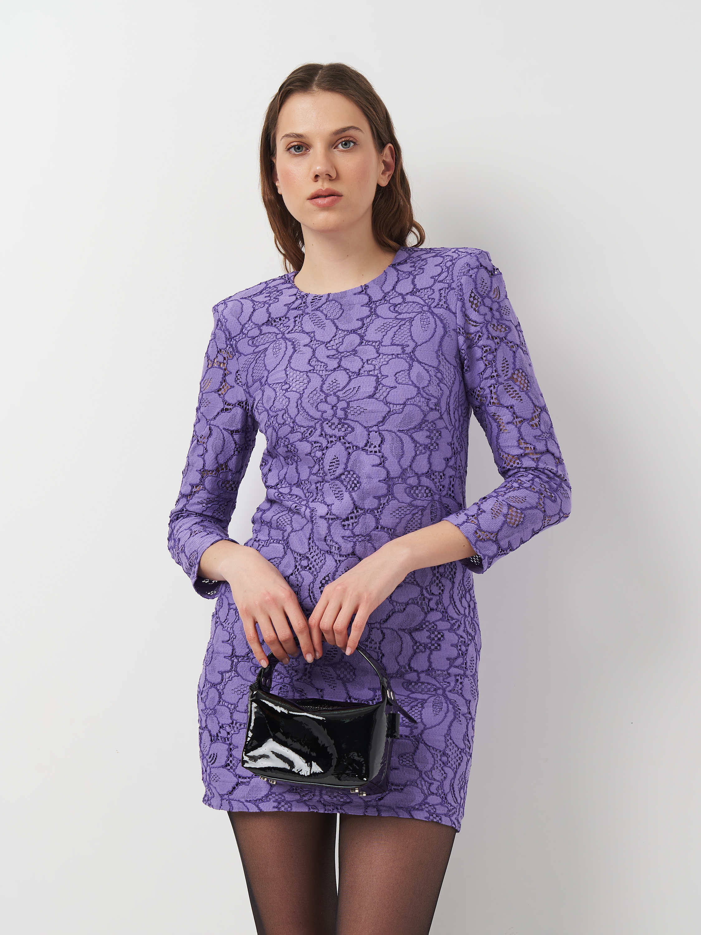 Акція на Сукня міні осіння жіноча H&M 0657731 34 Фіолетова від Rozetka