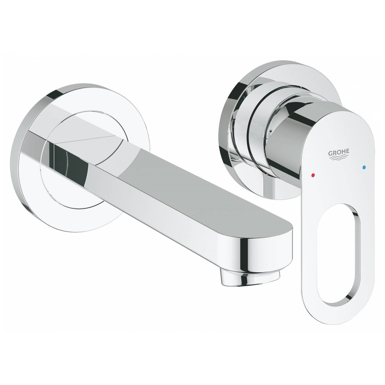 

Смеситель для умывальника Grohe BauLoop со стены на 2 отв. скрытого монтажа, однорычажный