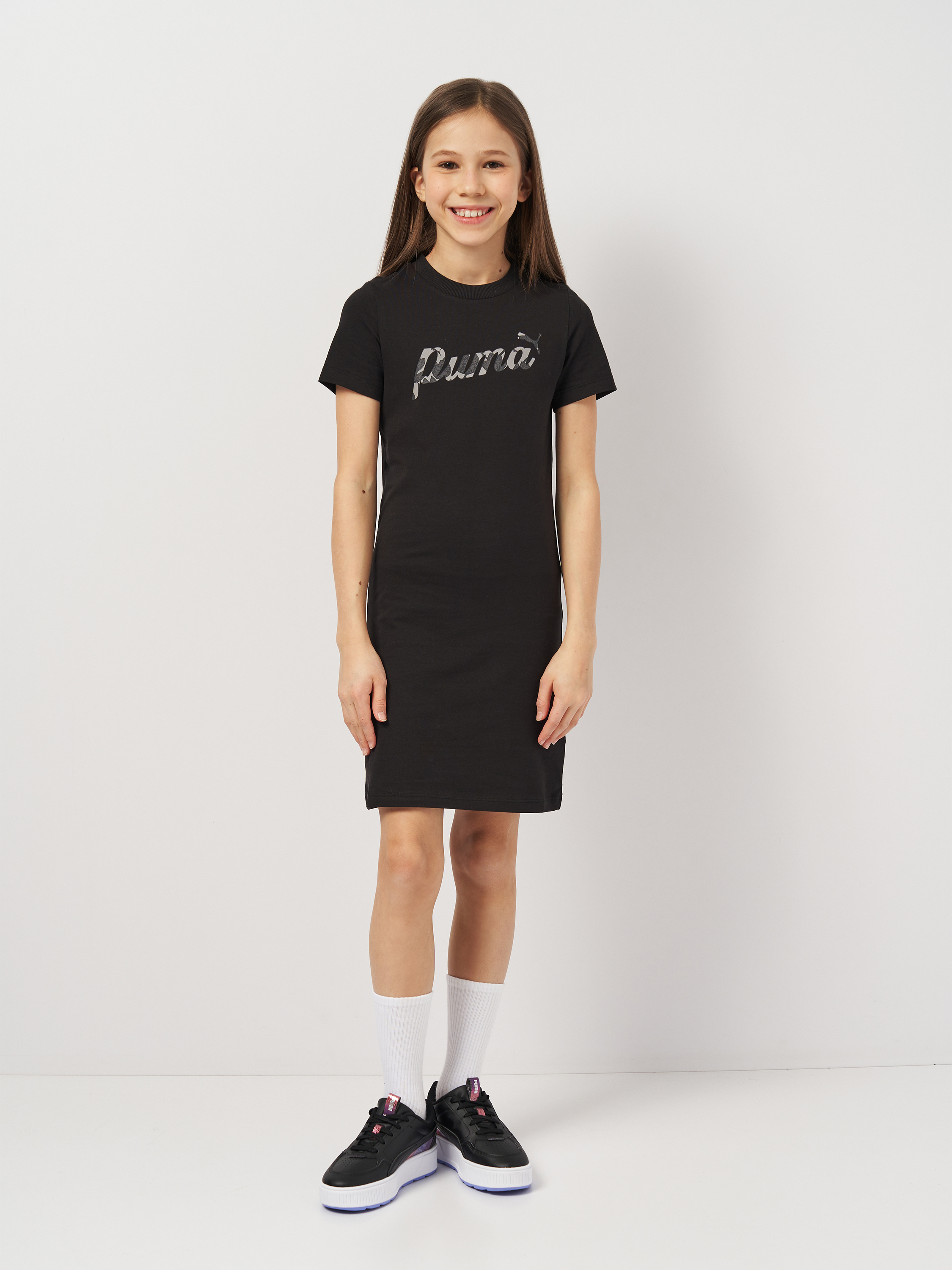 Акція на Дитяче літнє плаття для дівчинки Puma Essentials+ BLOSSOM DrEssentials G 67985501 128 см Black від Rozetka