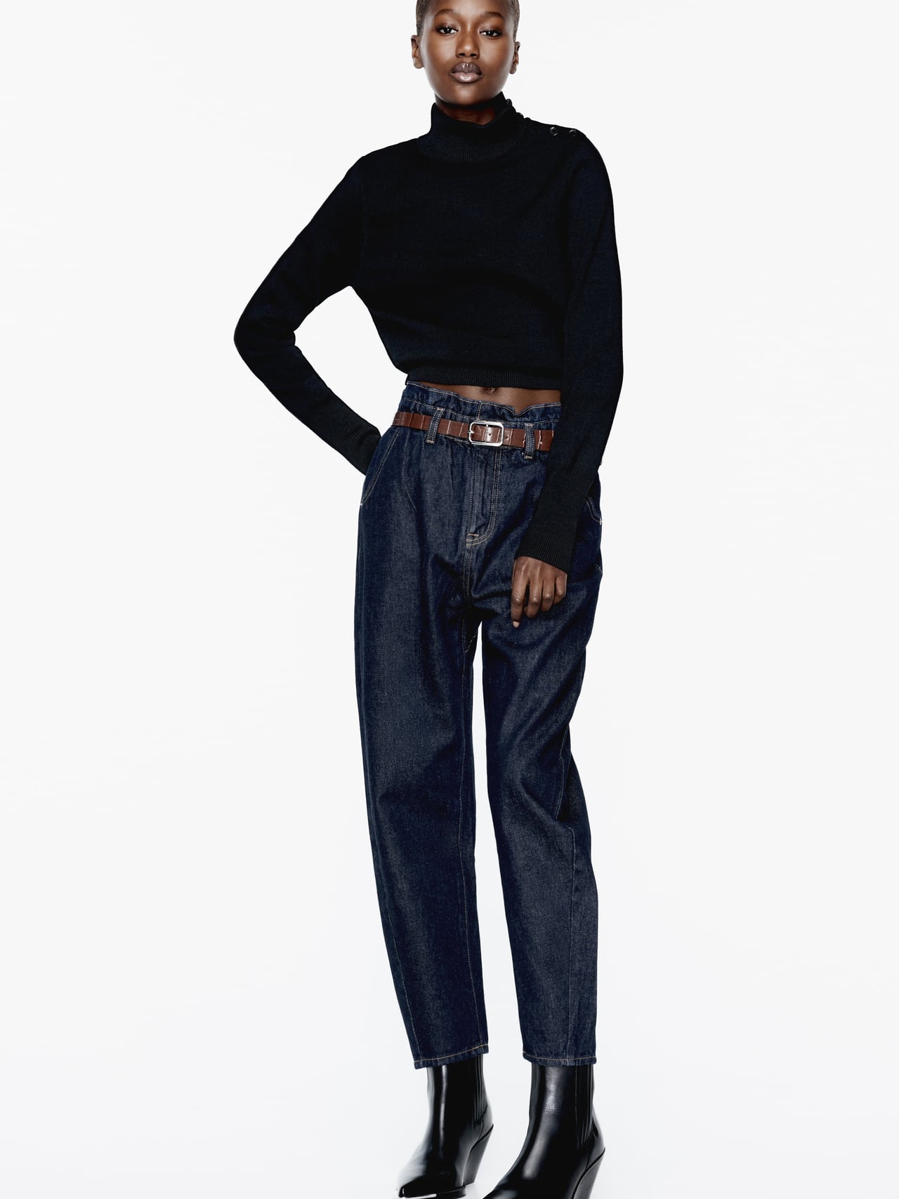 Джинсы Mom's женские Zara 34917167 42 Синие (1159800131) – в интернет ...
