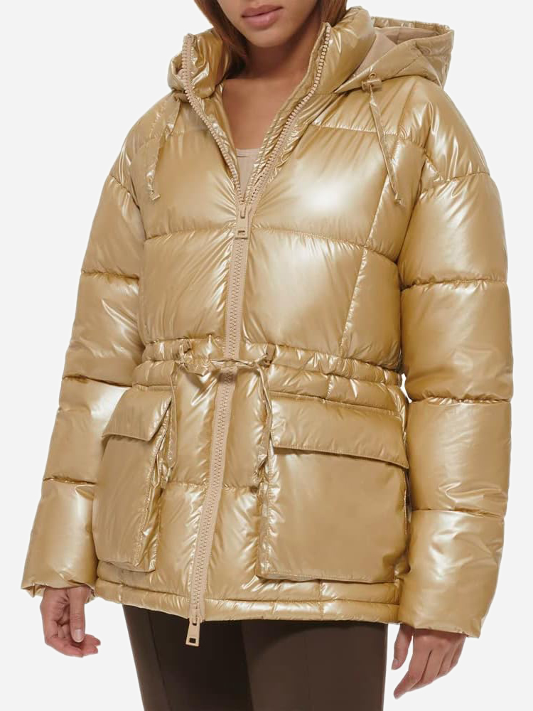 Акция на Куртка демісезонна з капюшоном жіноча Levi's 594427292 XL Жовта от Rozetka