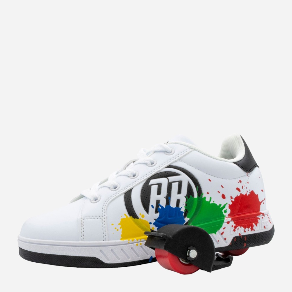 Акція на Дитячі роликові кросівки для хлопчика Breezy Rollers 2180370 38 Білий/Чорний/Червоний від Rozetka
