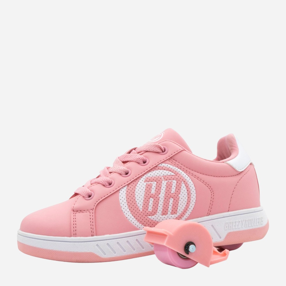 Акція на Дитячі роликові кросівки для дівчинки Breezy Rollers 2191841 35 Рожевий/Білий від Rozetka