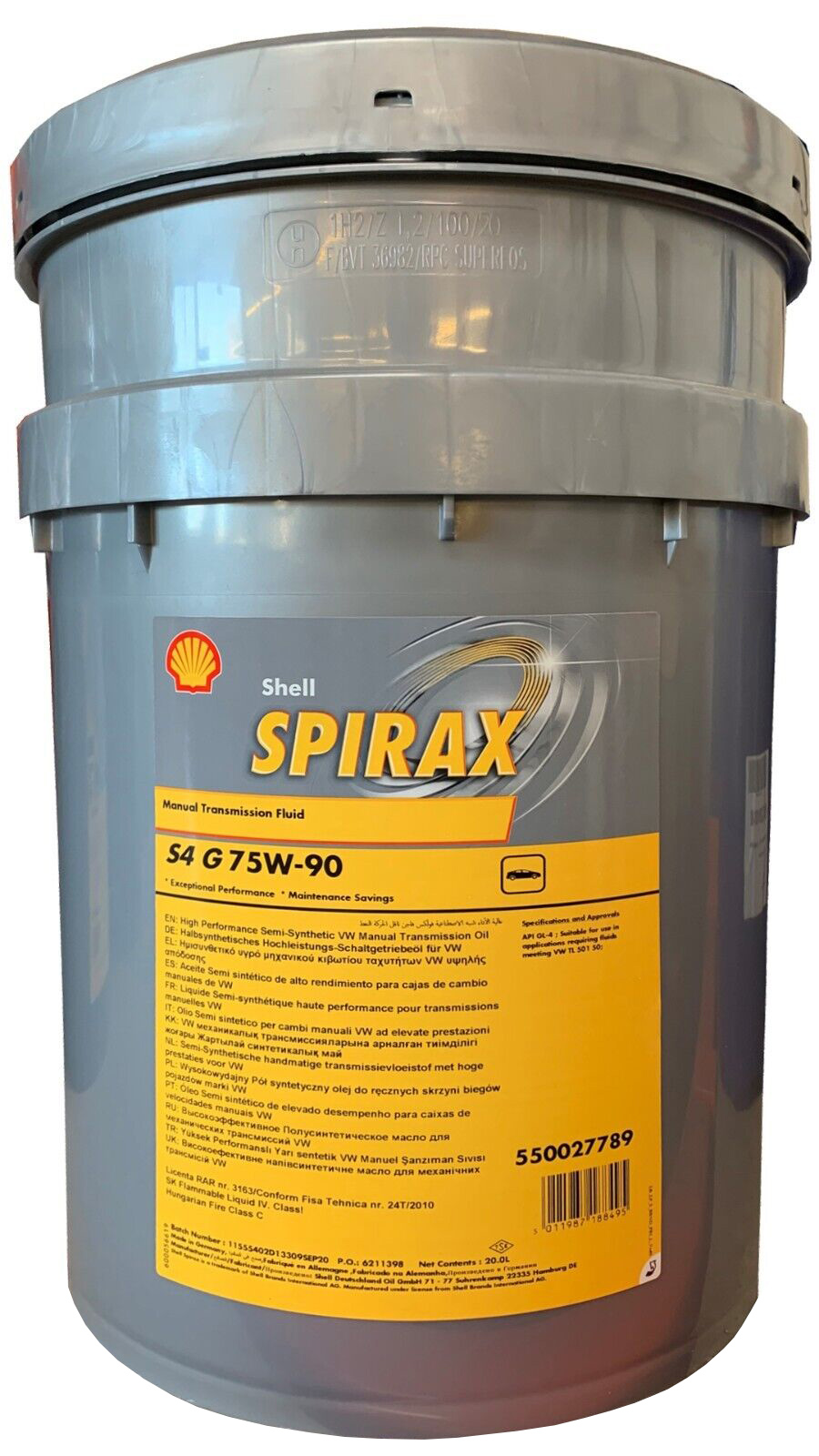 Олива Shell Spirax S4 G 75W-90, 20л (шт.) – фото, отзывы ...