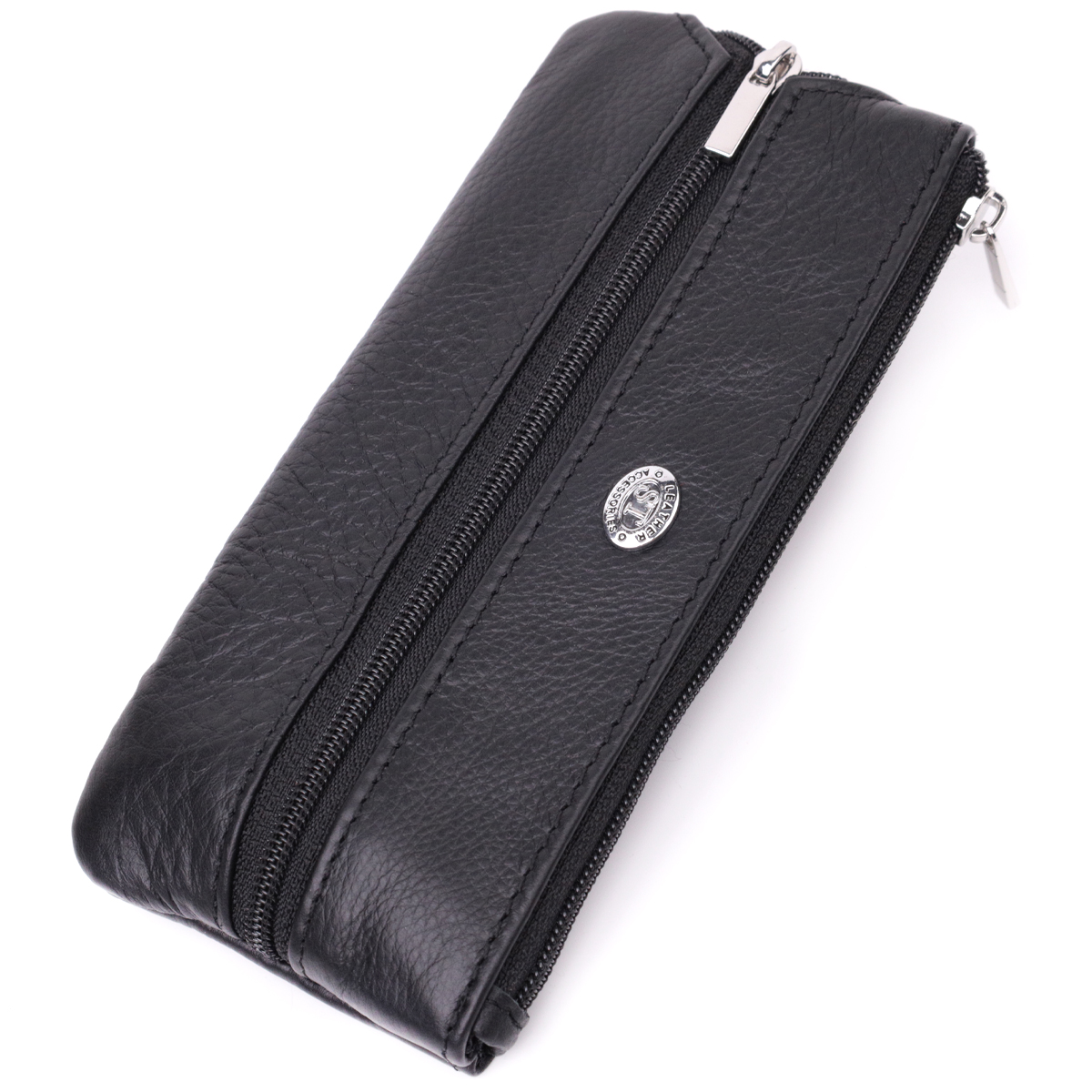 Кожаная ключница 16х7х0,5 см ST Leather Черный 000279815 от продавца ...