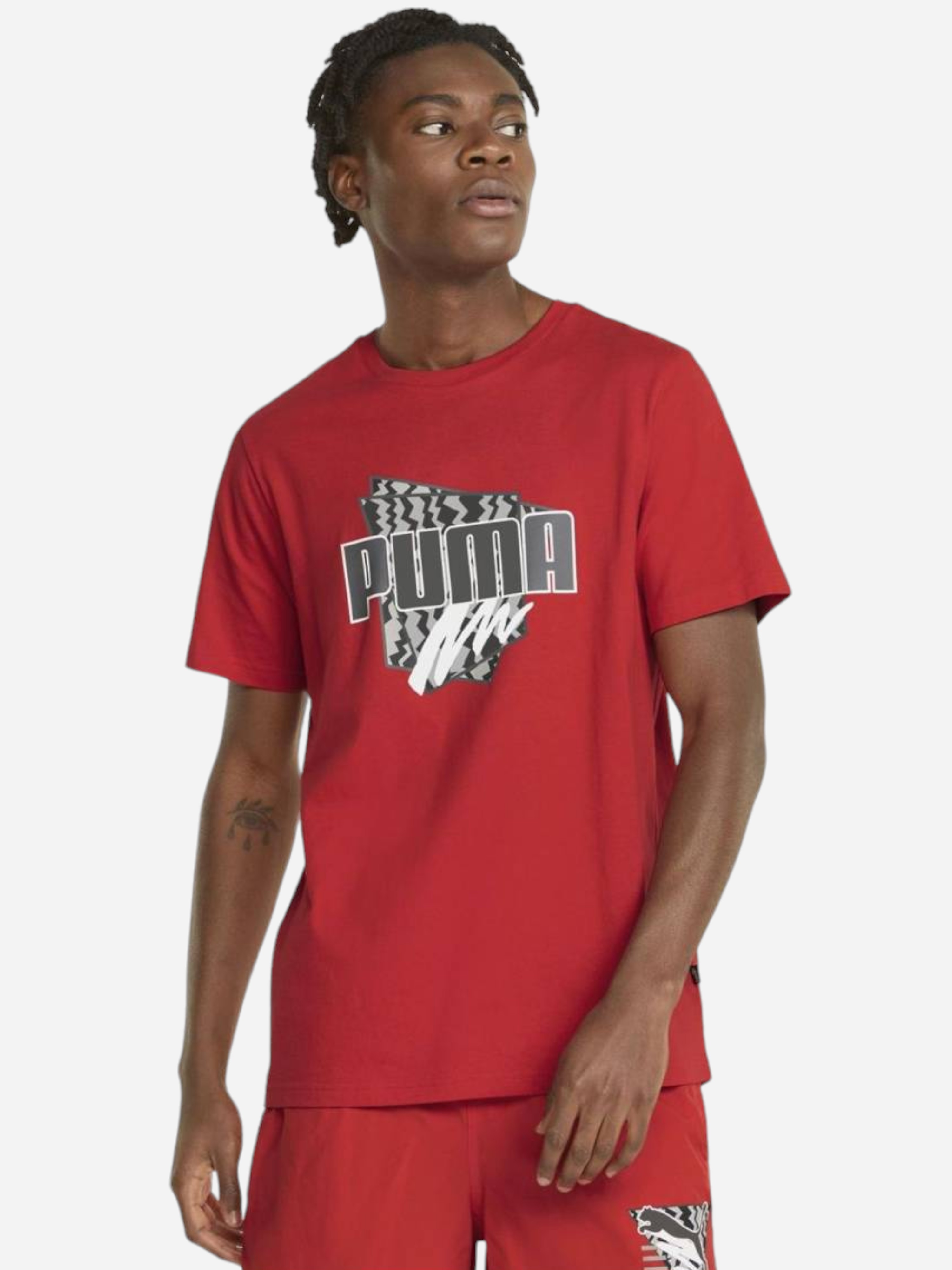 Акція на Футболка чоловіча Puma Summer Graphic Tee High 848576-11 XL Червона від Rozetka