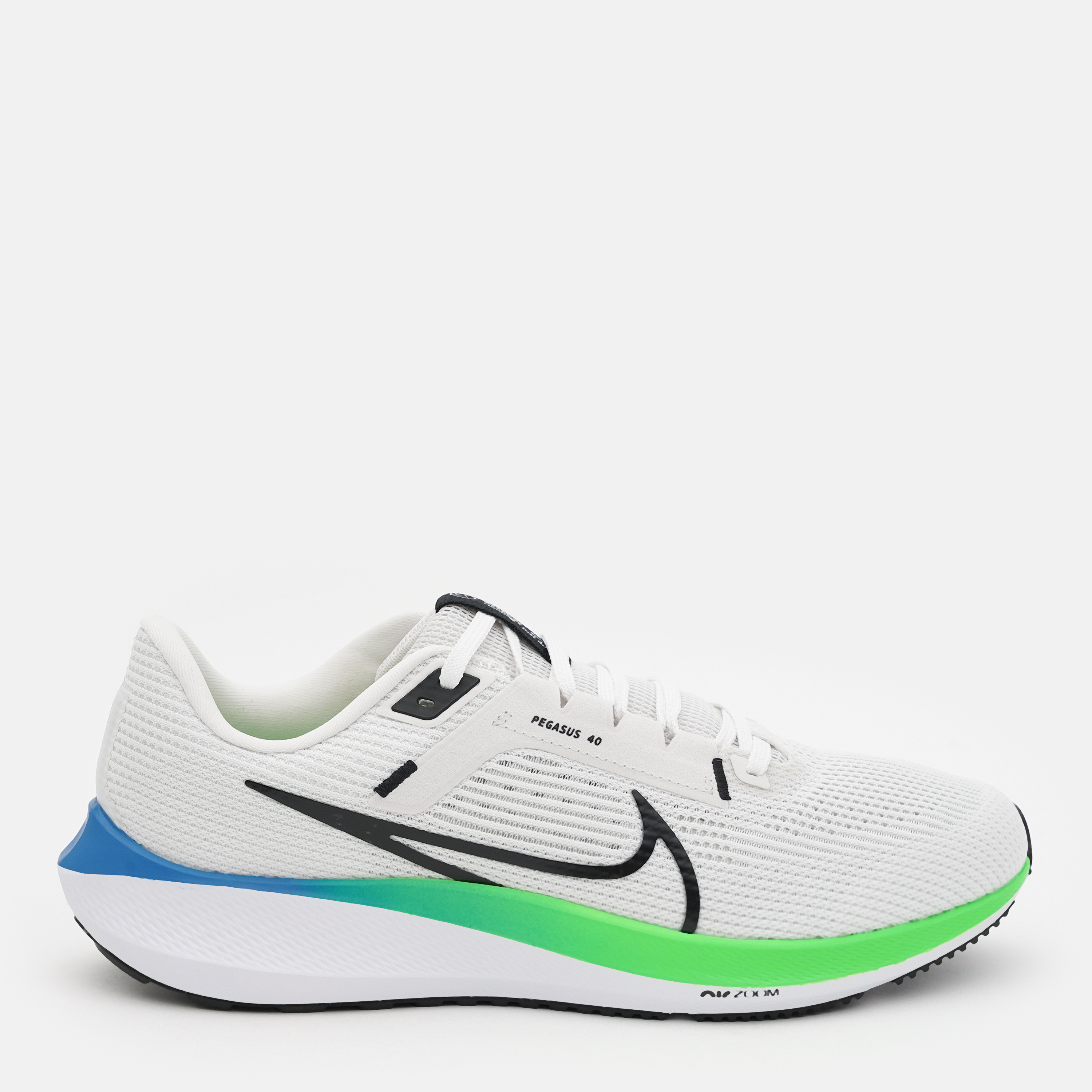 Акція на Чоловічі кросівки для бігу Nike Air Zoom Pegasus 40 DV3853-006 44.5 (10.5US) 28.5 см Platinum Tint/Black-White-Green Strike від Rozetka