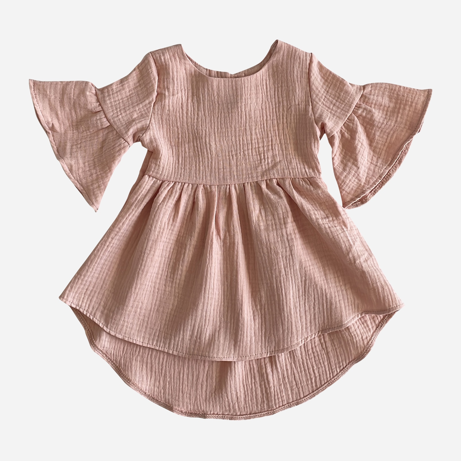 Акція на Дитяче літнє муслінове плаття для дівчинки Minikin Bon Voyage 22391498 98 см Персикове від Rozetka