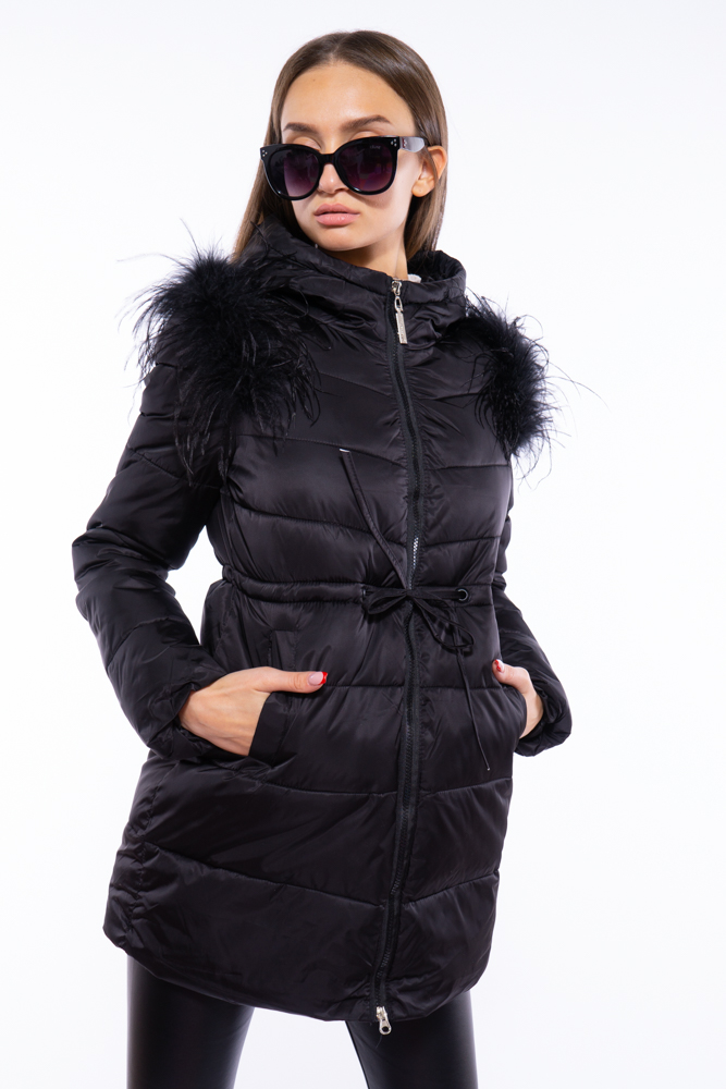 

Куртка женская с перьевой отделкой Time of Style 120PSKL2205 40 Черный