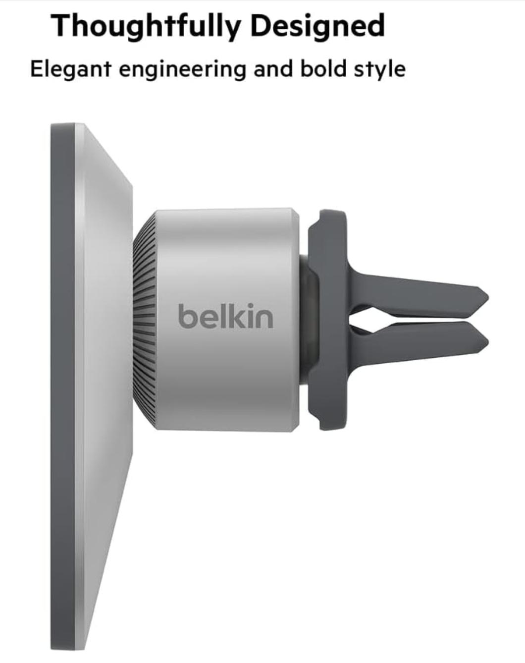 Автомобильный держатель для смартфона Belkin Auto Holder Air Ven Mount  MagSafe (WIC003BTGR) для iPhone 15/15 Pro Max, iPhone 14/13/12 Series –  фото, отзывы, характеристики в интернет-магазине ROZETKA от продавца: Акс  Гавань |